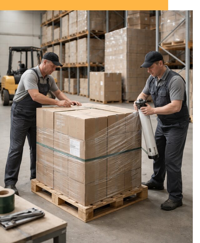 Упаковка и паллетирование грузов от 3546 руб: защита и крепление