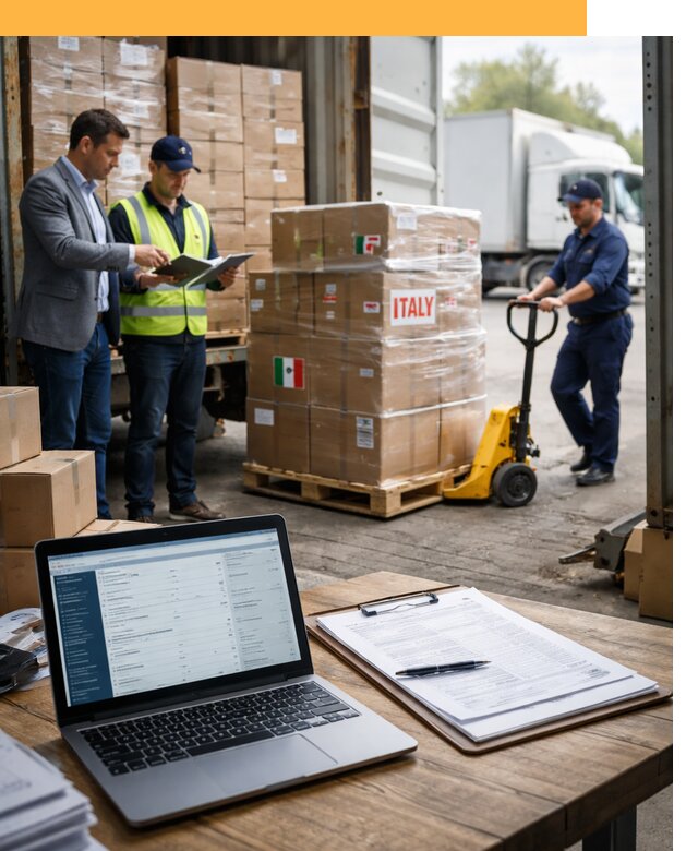 Доставка грузов из Италии: морские и авиаперевозки от 18238